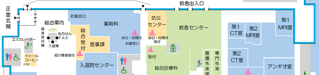 尾道総合病院・フロアマップ